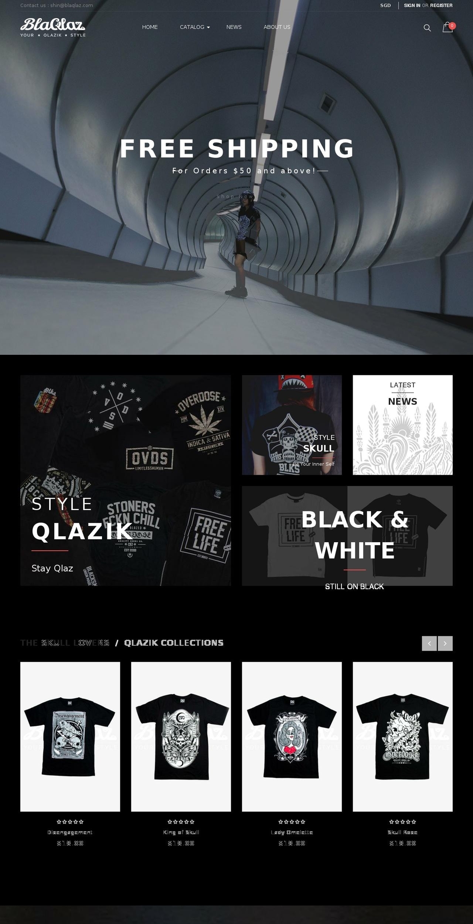 blaqlaz.com — Shopify storefront screenshot