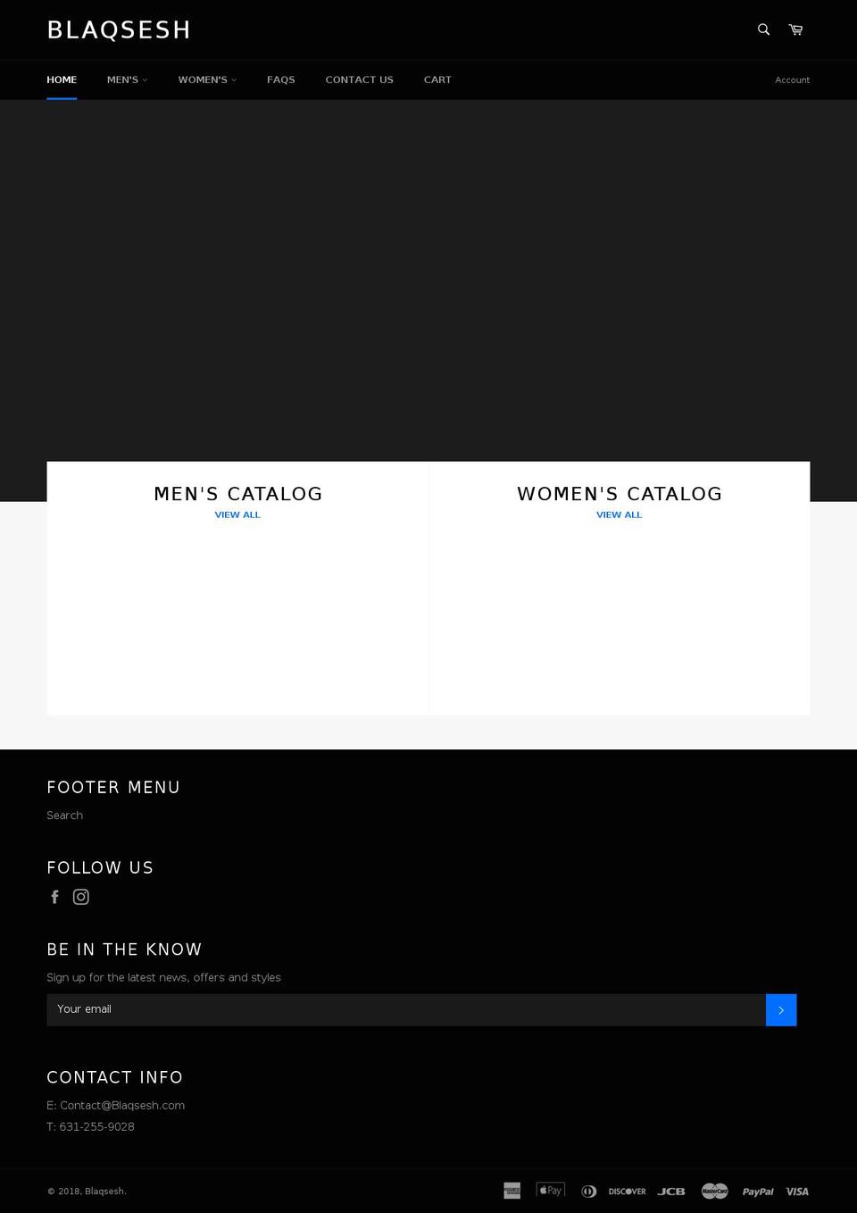 blaqsesh.com shopify website screenshot