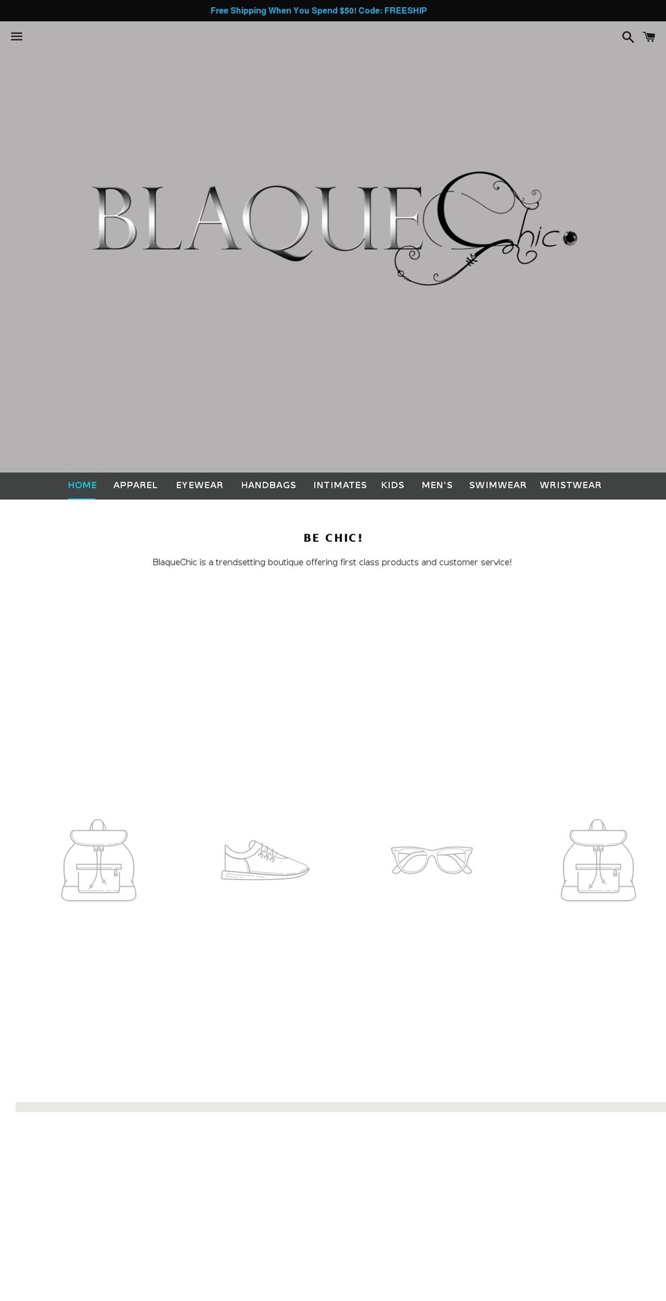 blaquechic.com — Shopify storefront screenshot