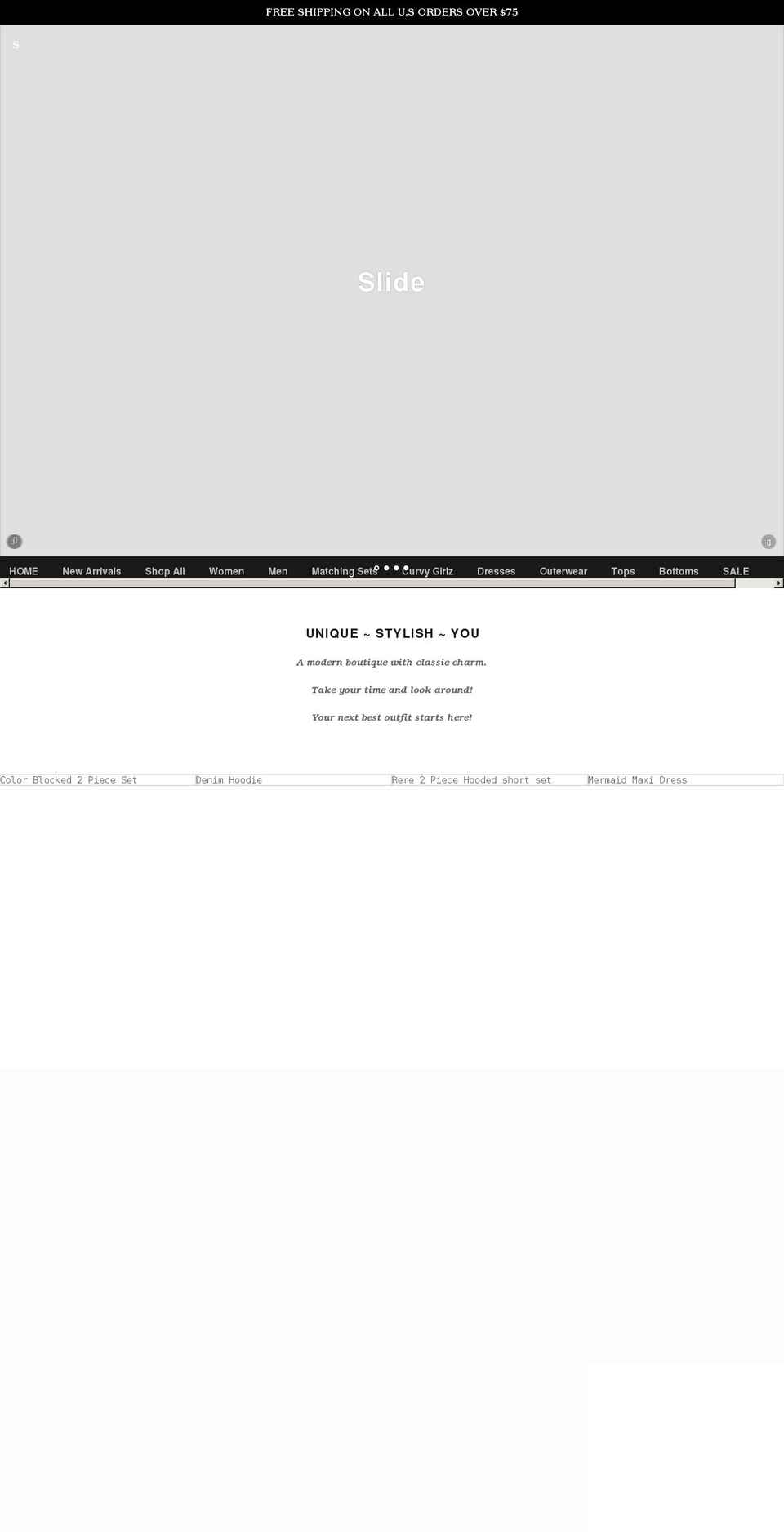 blaqueischicfashionboutique.com shopify website screenshot