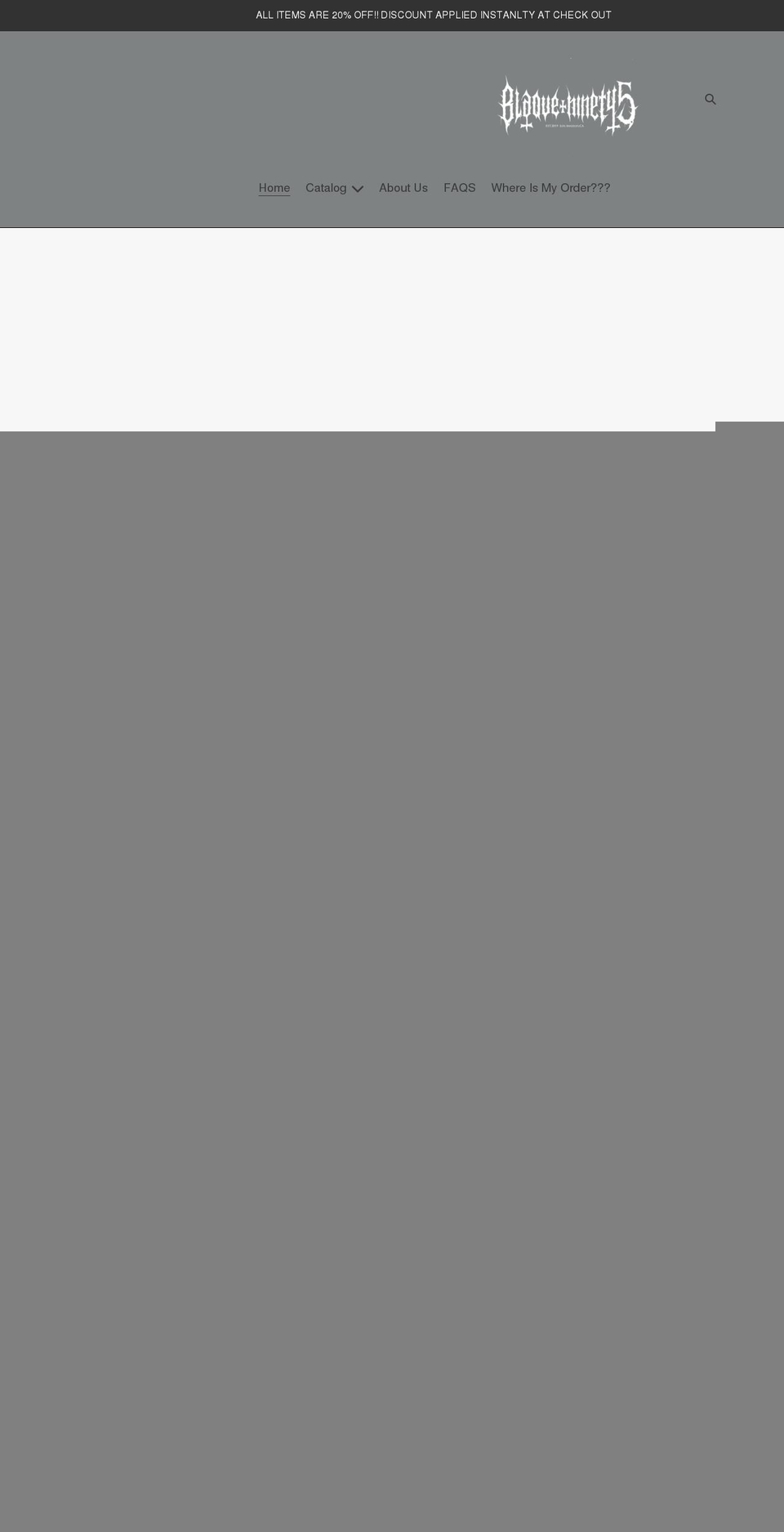 blaqueninety5.com shopify website screenshot