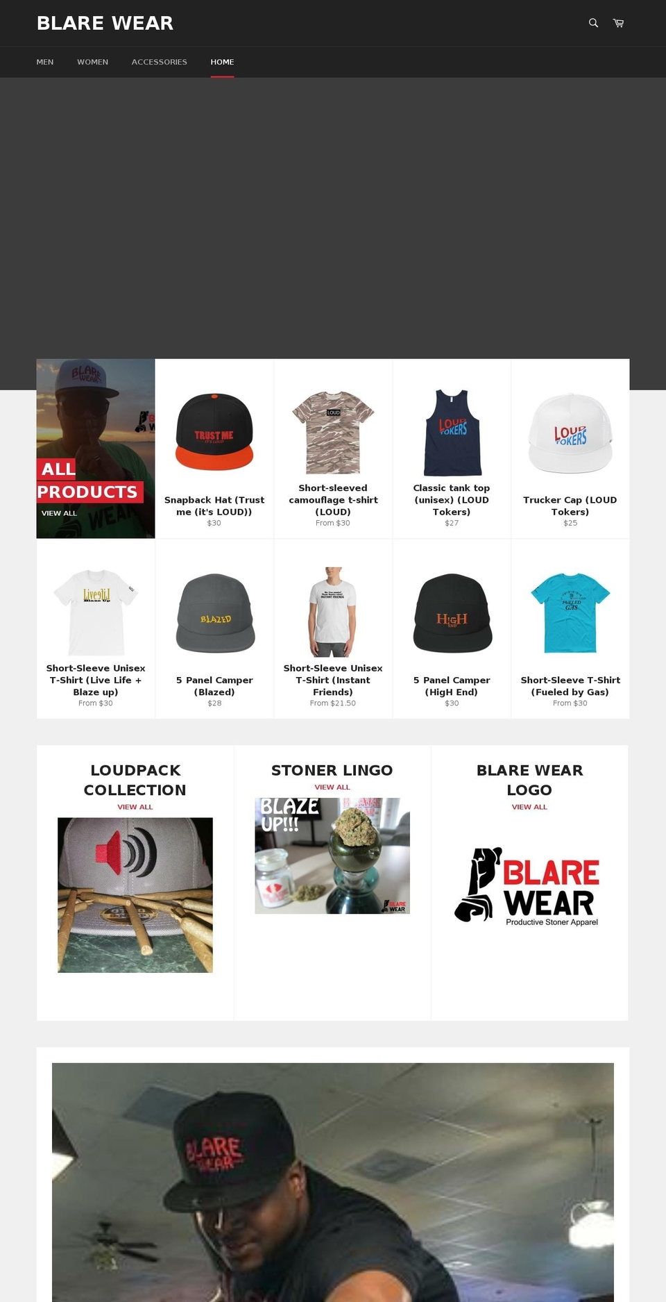 blarewear.net shopify website screenshot
