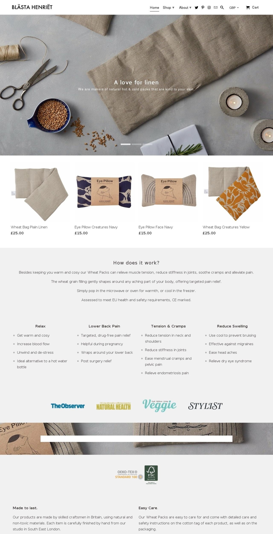 blastahenriet.com shopify website screenshot