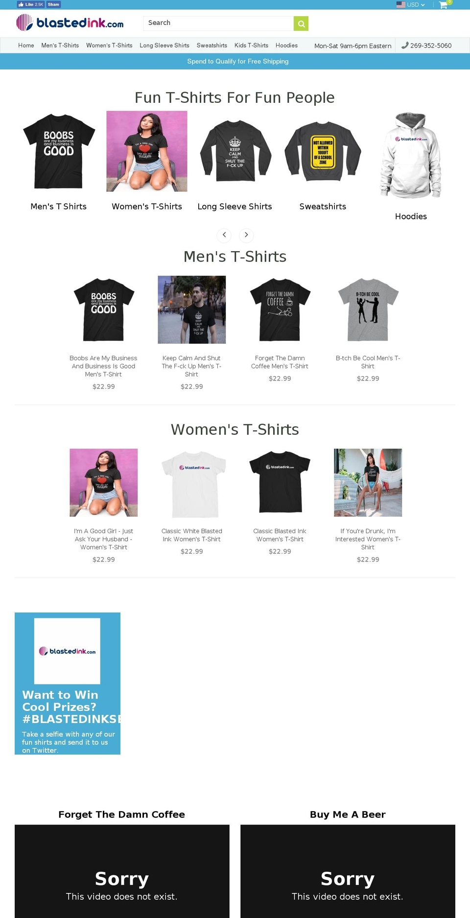 blastedink.com — Shopify storefront screenshot
