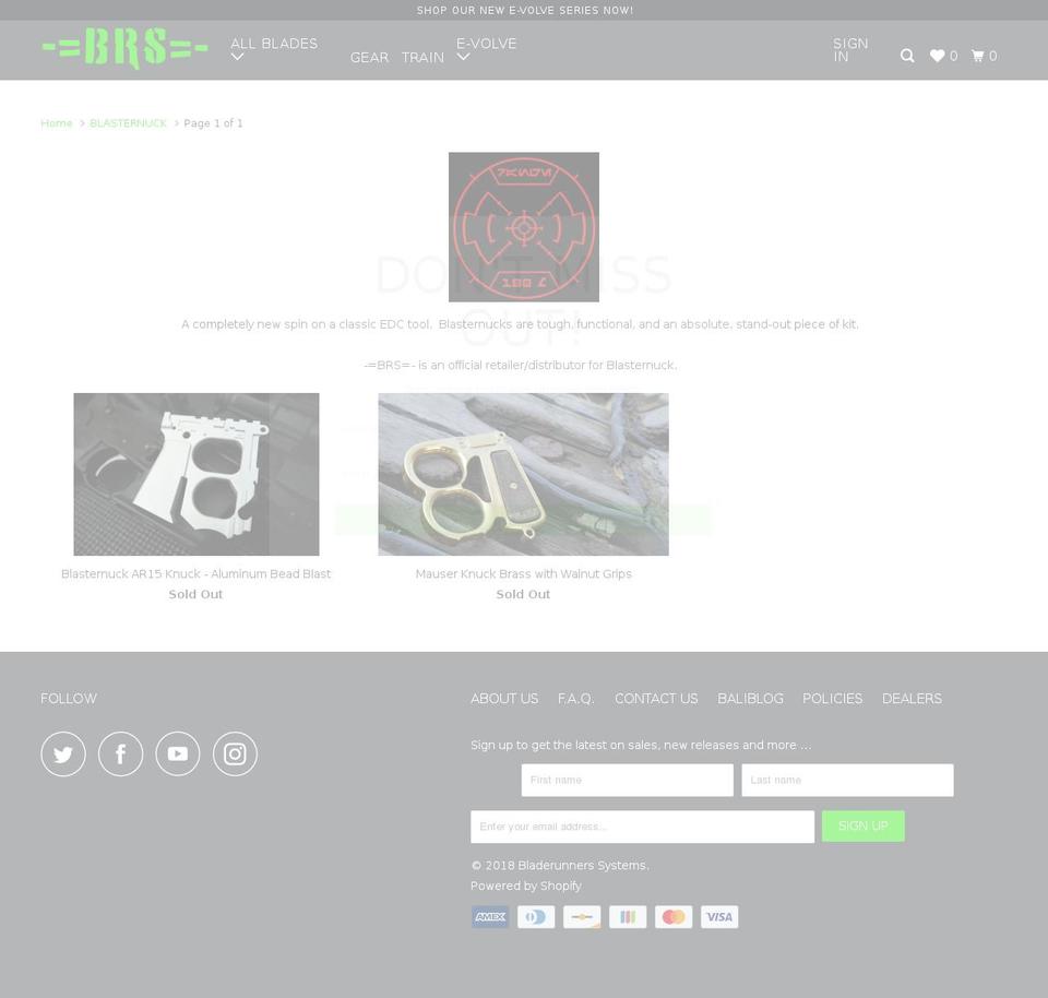 blasternuck.com — Shopify storefront screenshot