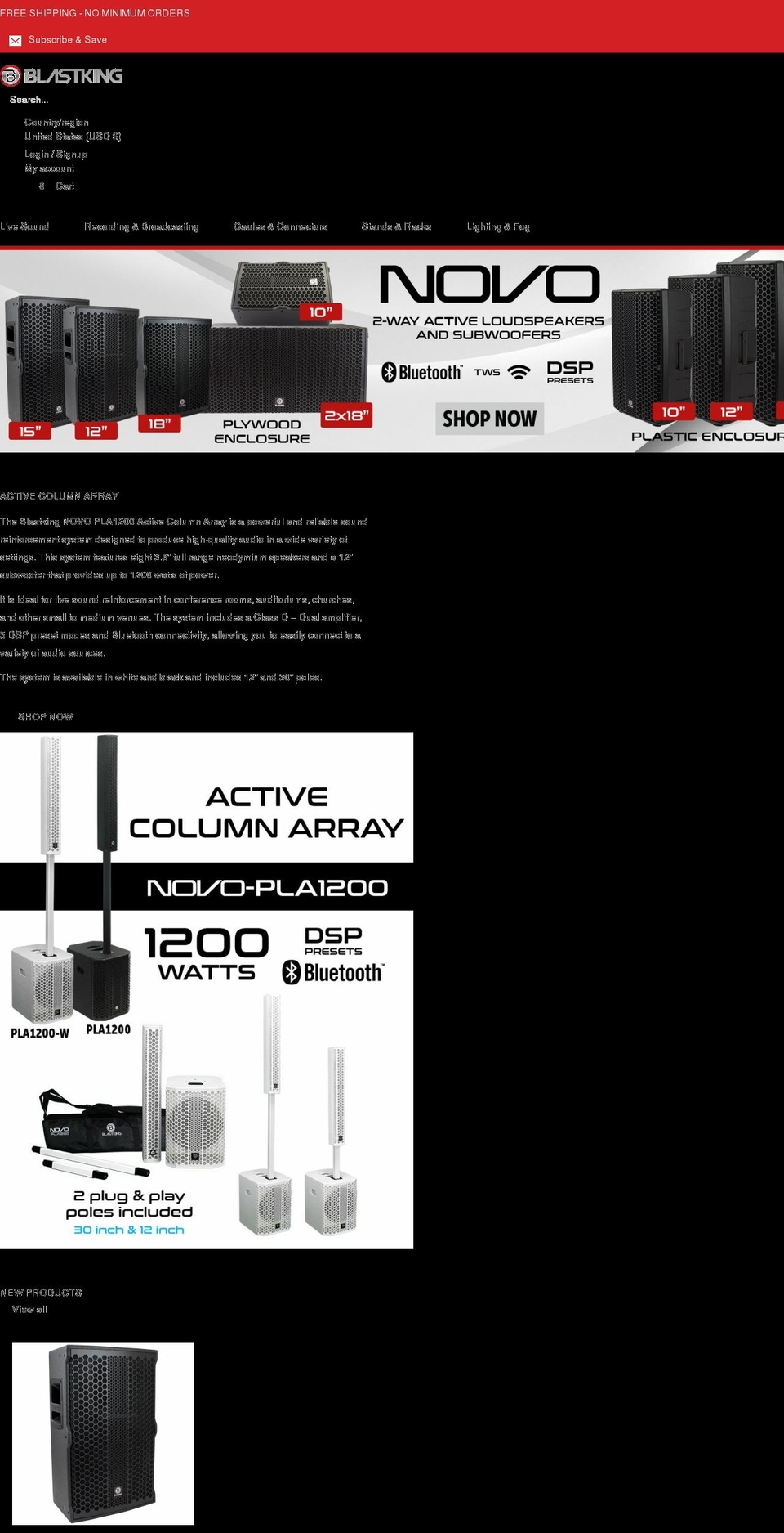 blastkingusa.com — Shopify storefront screenshot