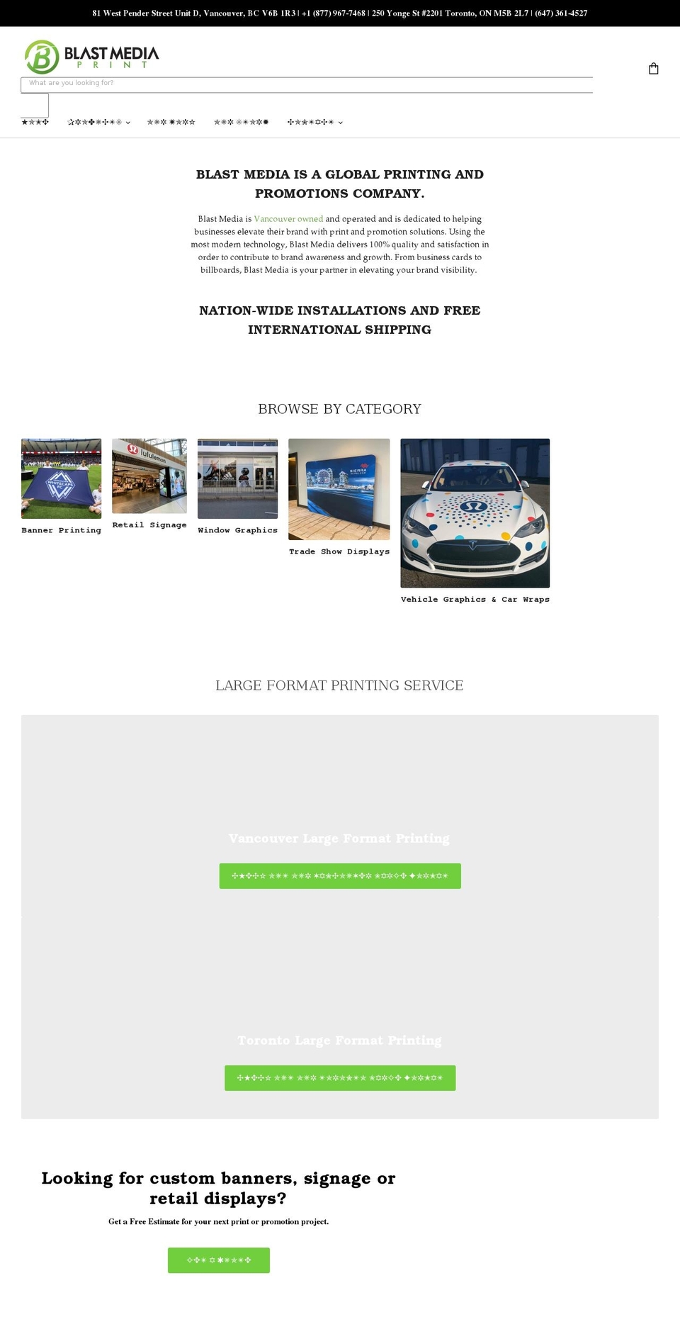 blastmediainc.com shopify website screenshot