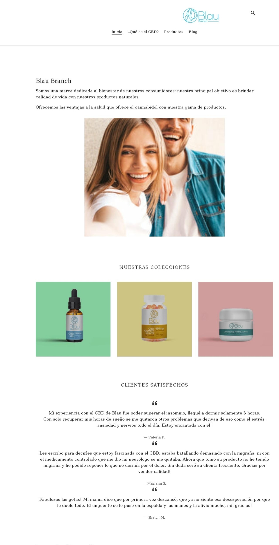 blau-branch.com shopify website screenshot