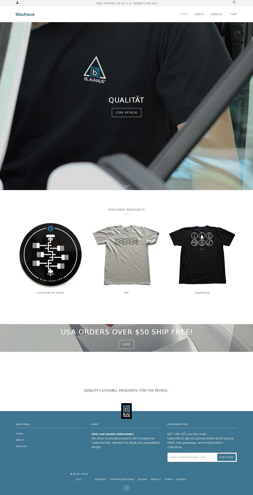 blau-haus.com shopify website screenshot
