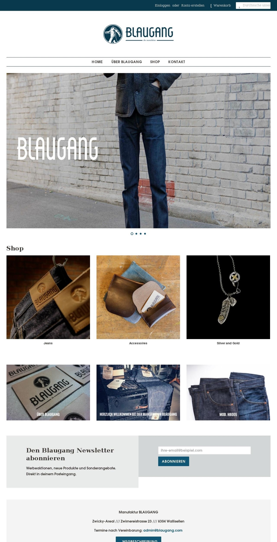 blaugang.com shopify website screenshot