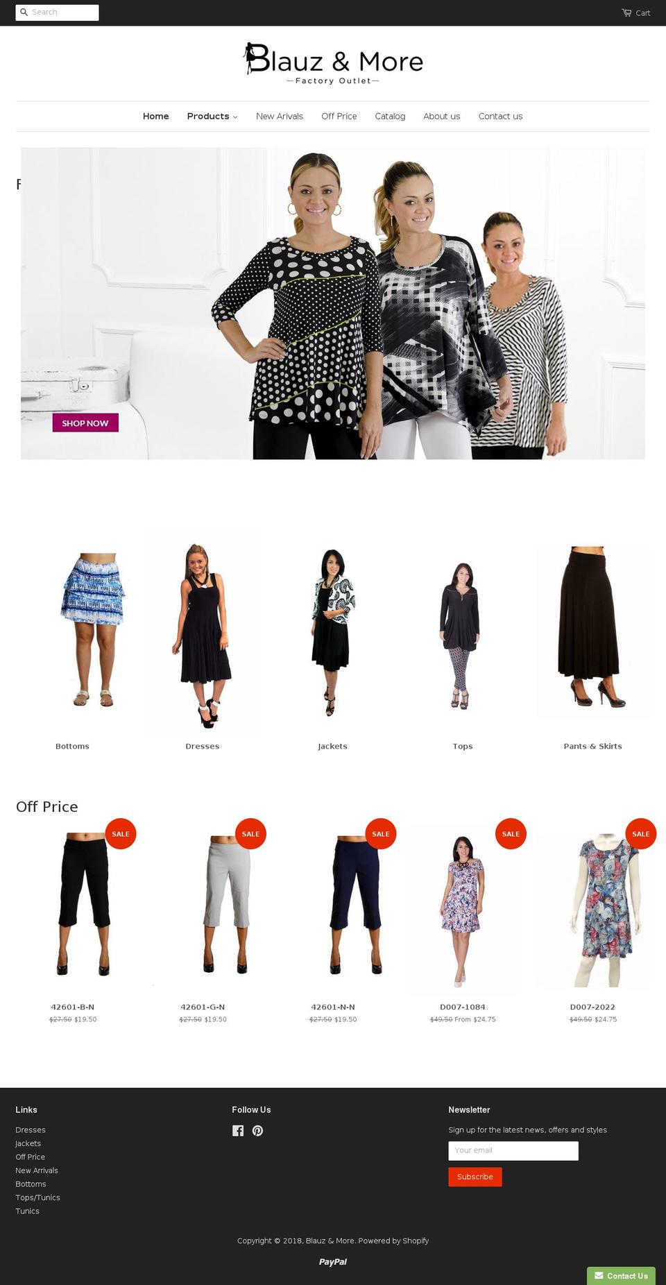 blauzandmore.com shopify website screenshot