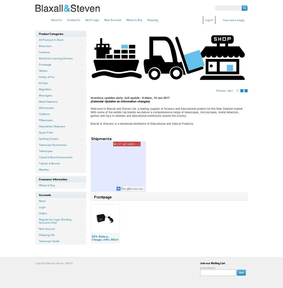 blaxall.co.nz shopify website screenshot