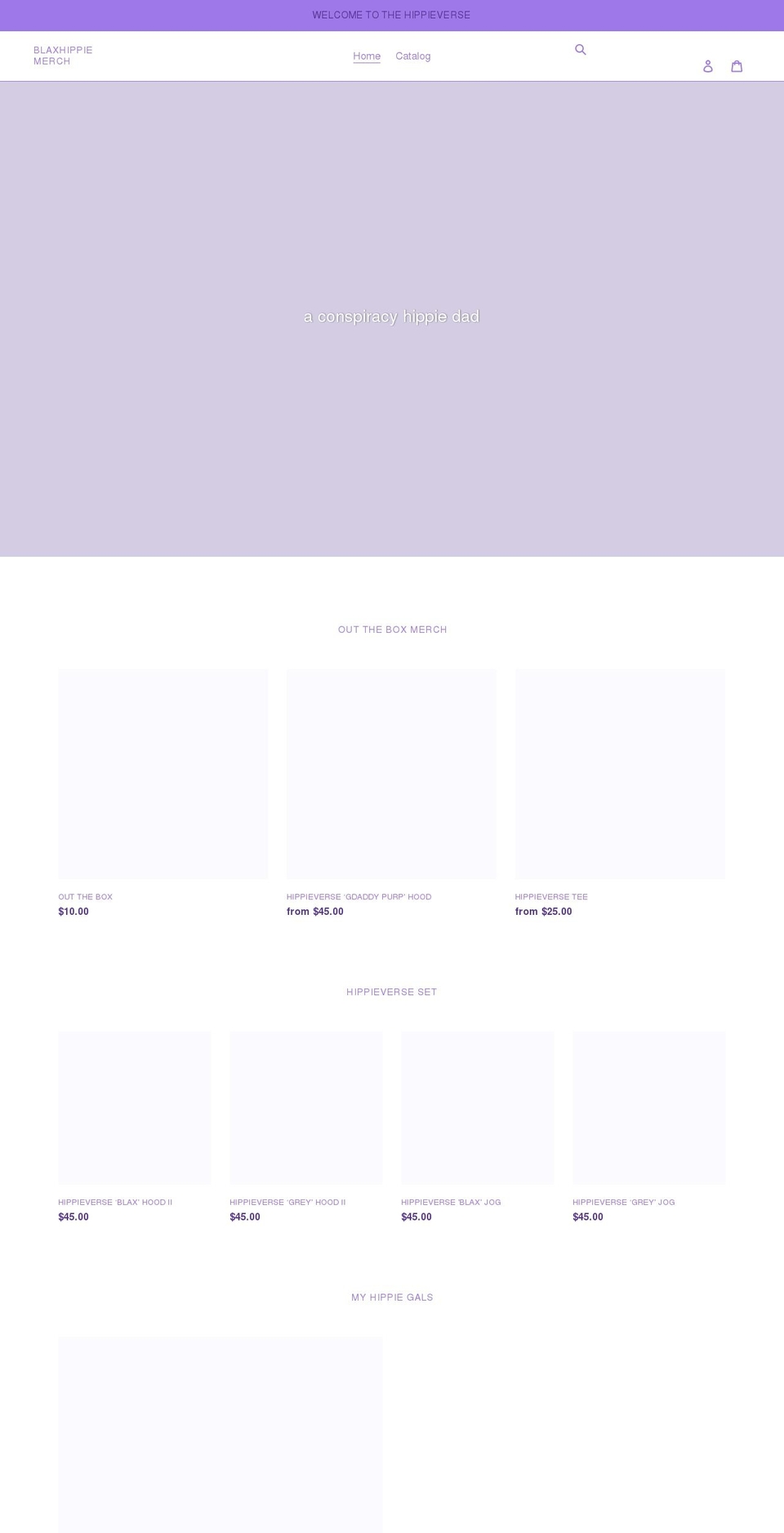 blaxhippiemerch.com shopify website screenshot