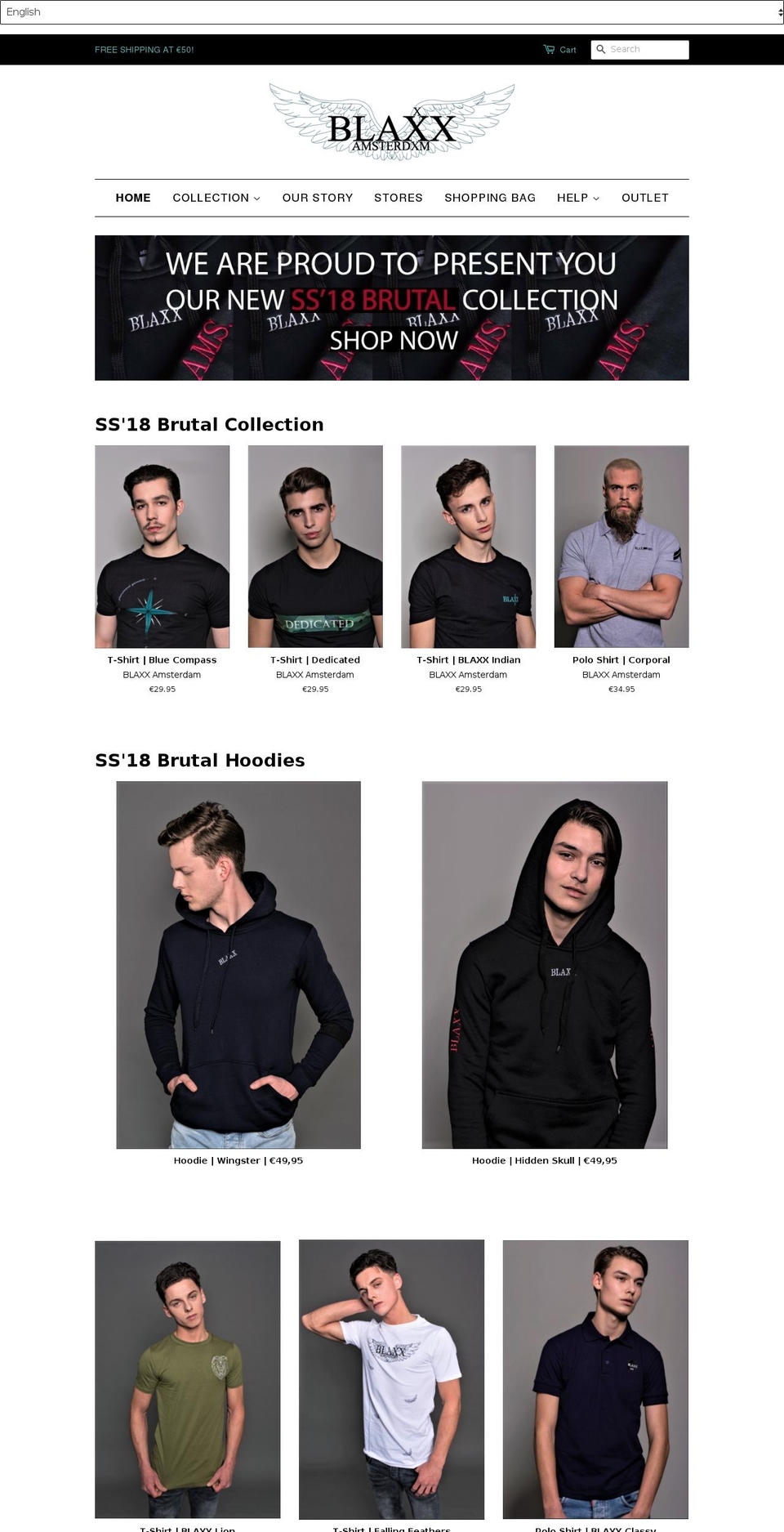 blaxx-amsterdam.com — Shopify storefront screenshot