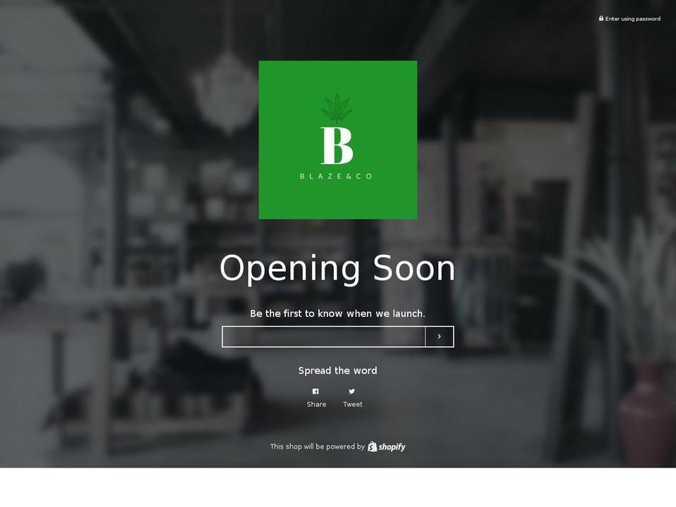 blaze-co.com — Shopify storefront screenshot