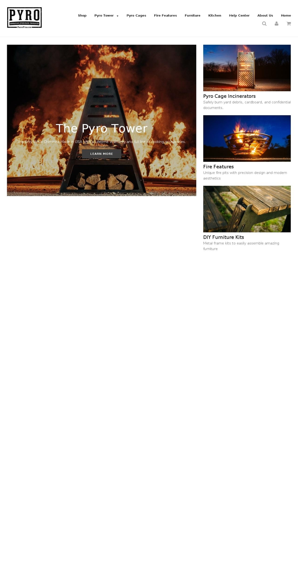 blazeburncage.com — Shopify storefront screenshot