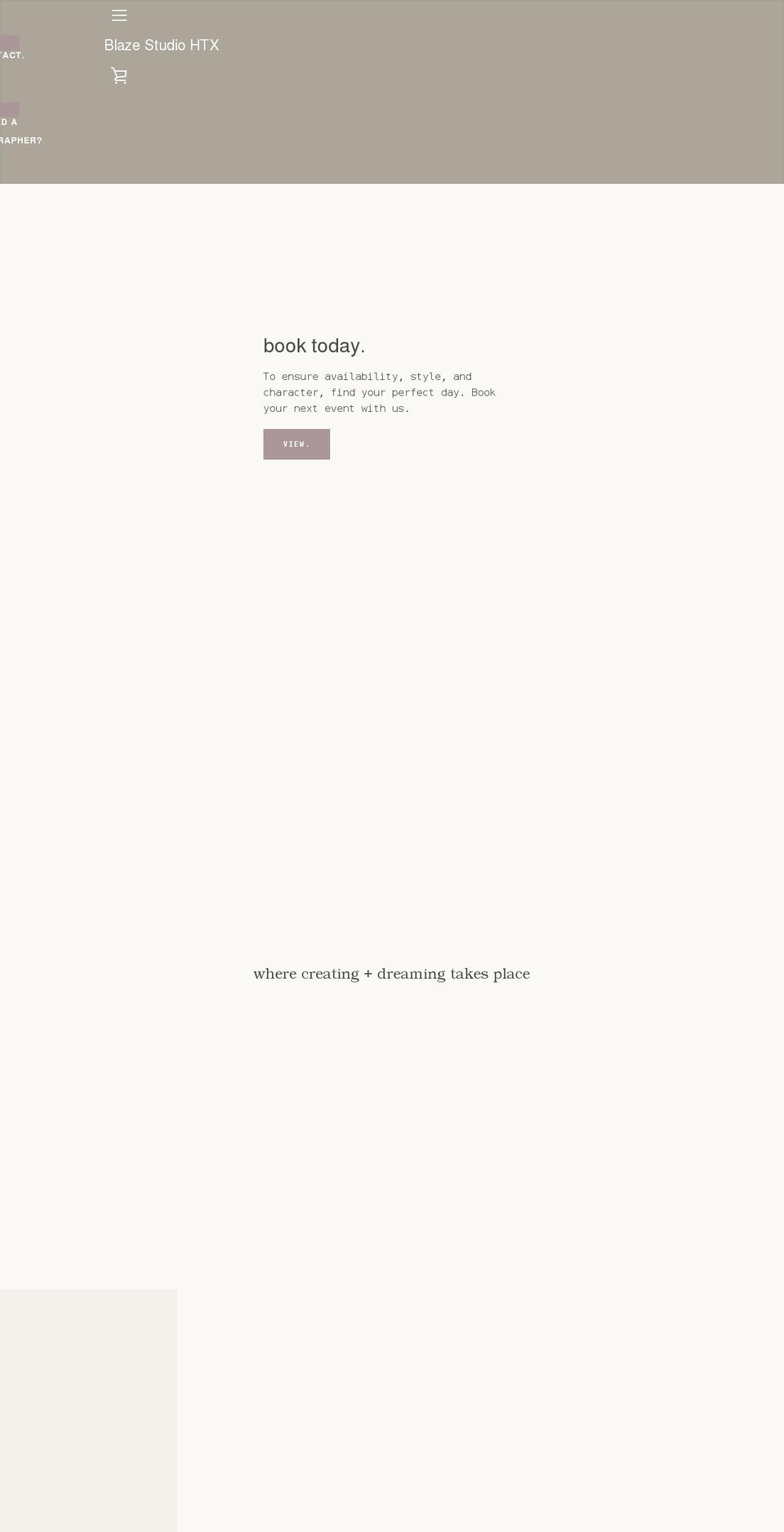 blazestudiohtx.com shopify website screenshot