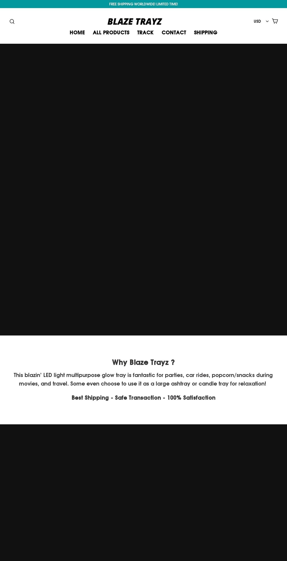 blazetrayz.com shopify website screenshot