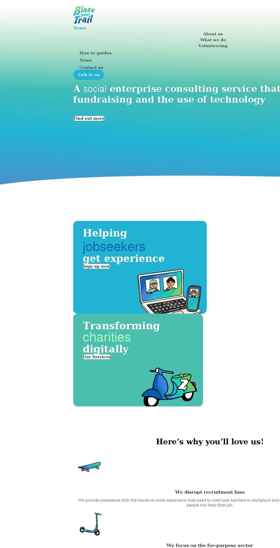 blazeyourtrail.org shopify website screenshot