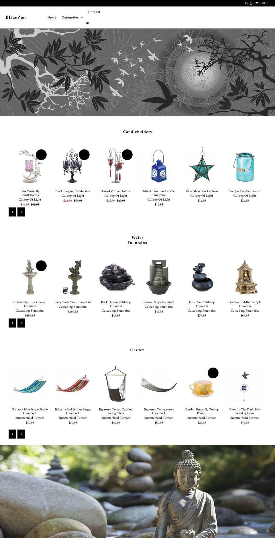 blazezen.com — Shopify storefront screenshot