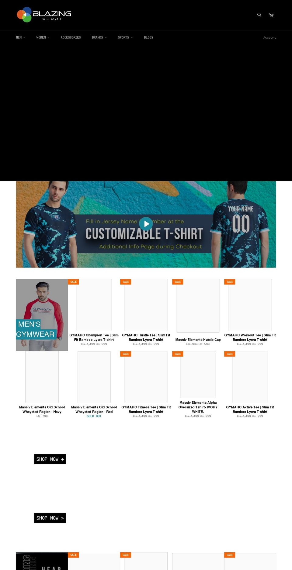 blazingsport.com shopify website screenshot