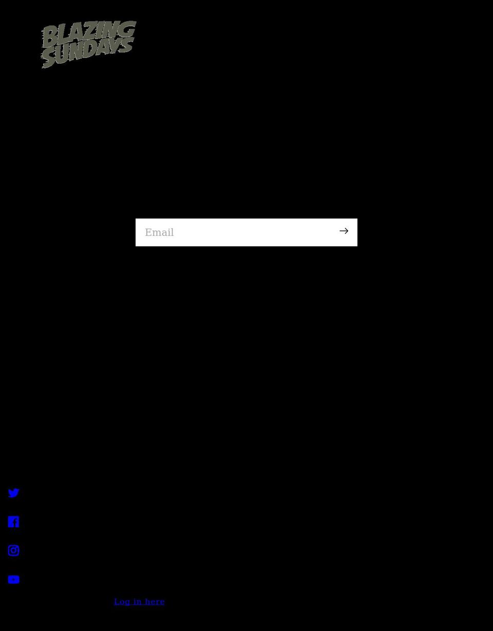 blazingsundays.com shopify website screenshot