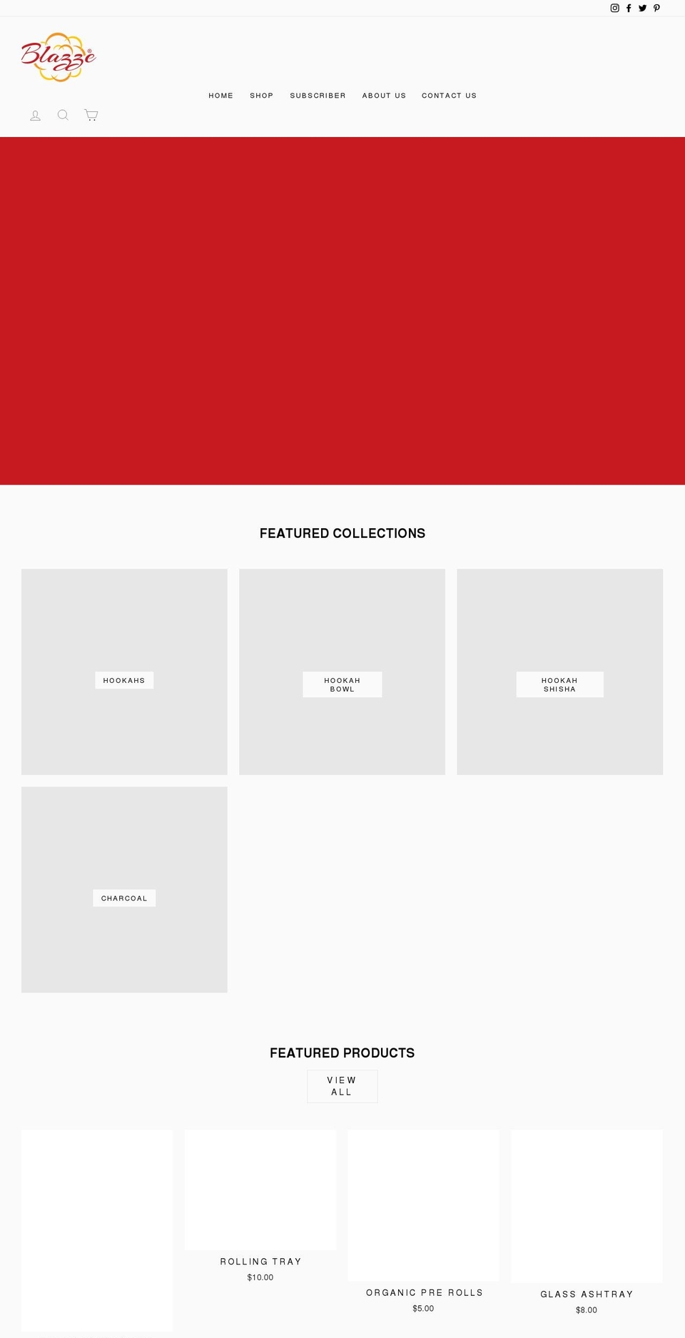 blazzehookah.com shopify website screenshot