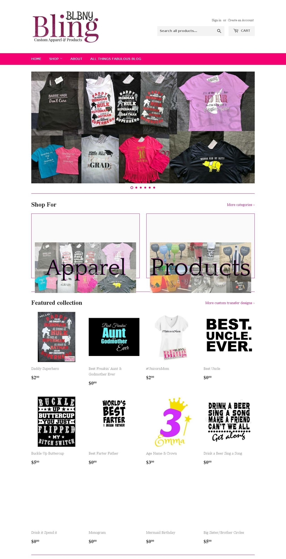 blbny.com — Shopify storefront screenshot