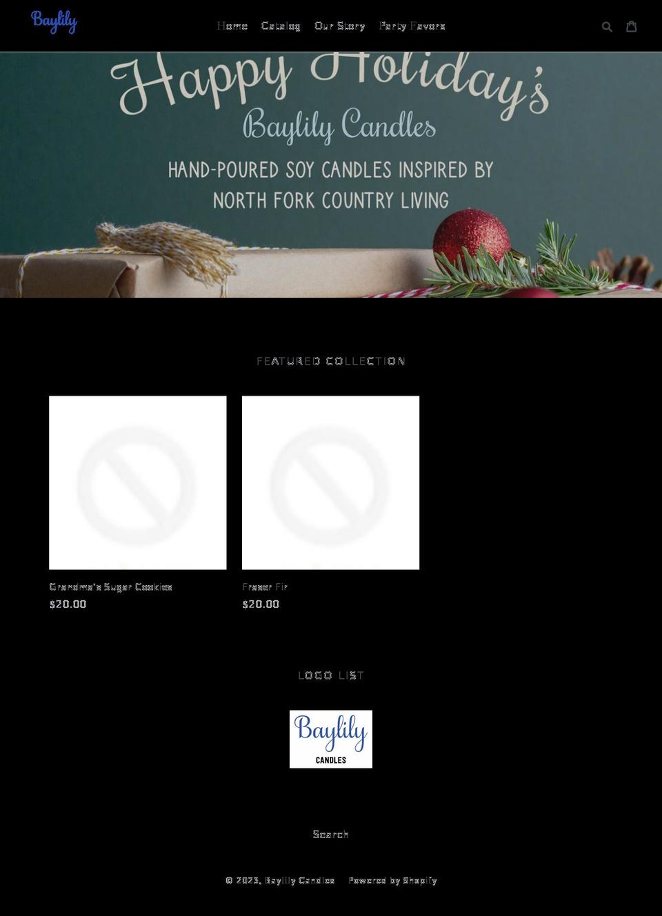 blcandles.com shopify website screenshot
