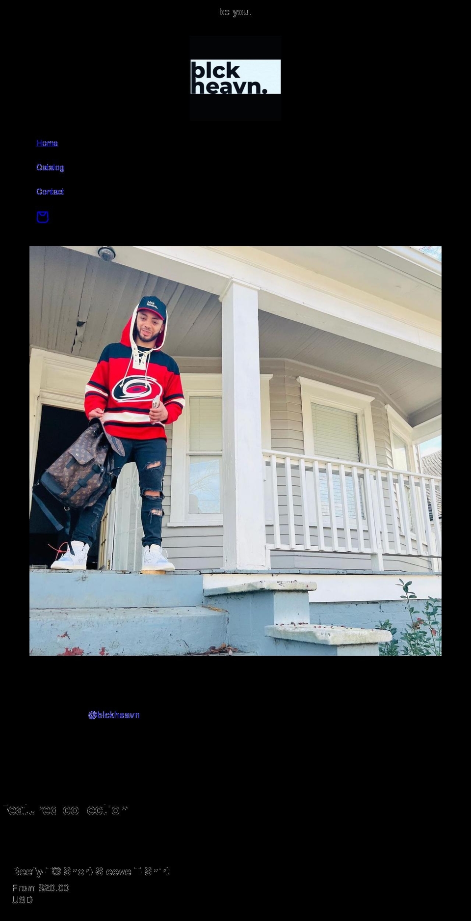 blckheavn.com shopify website screenshot