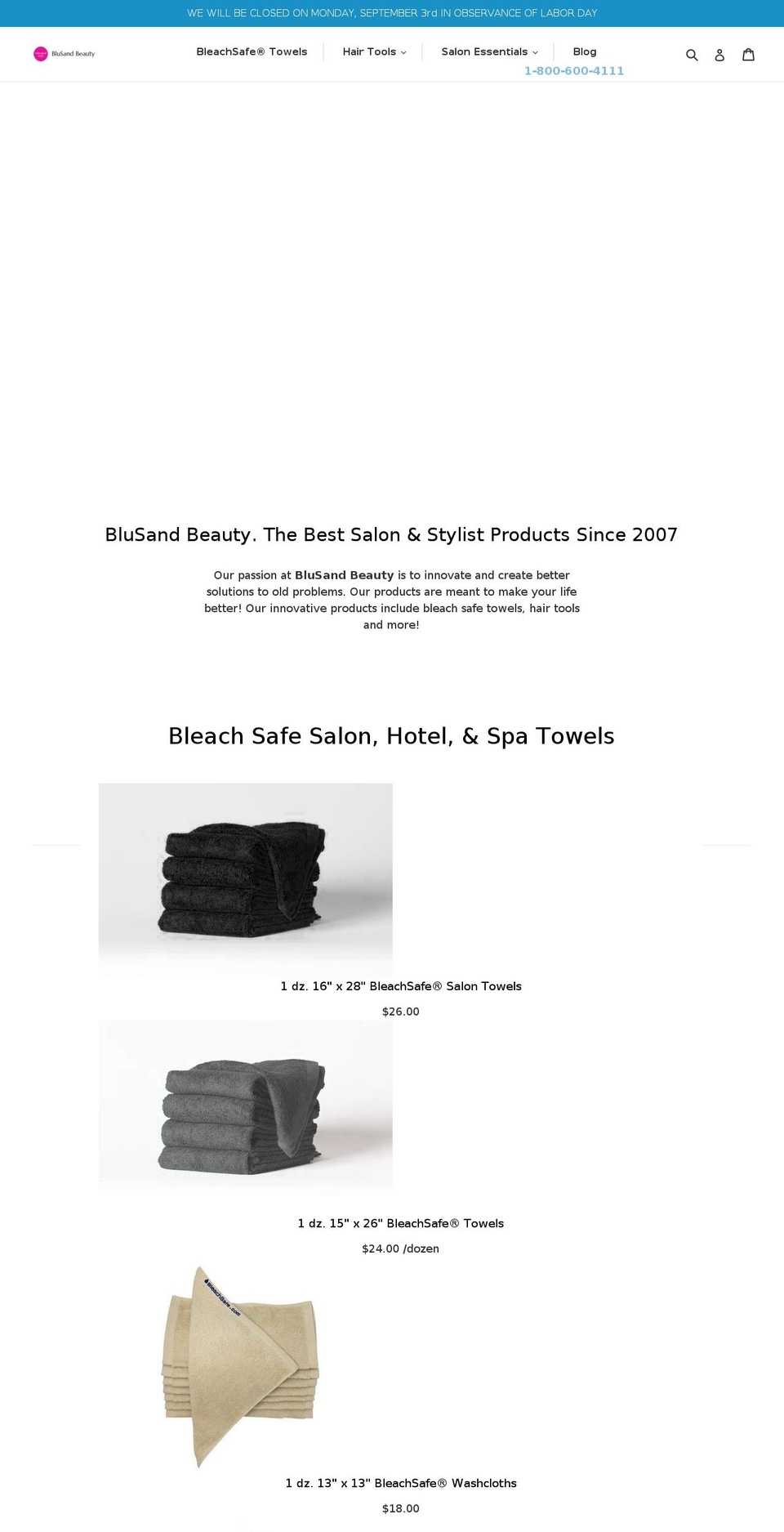 blusand.com web update Shopify theme site example bleach-safe.com