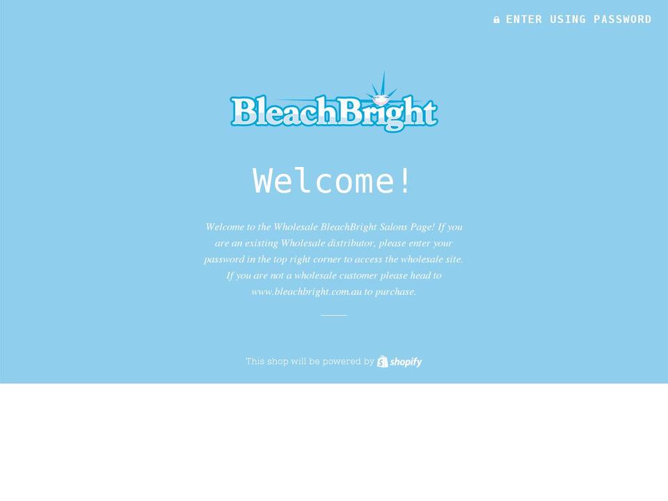 bleachbrightsalons.myshopify.com shopify website screenshot