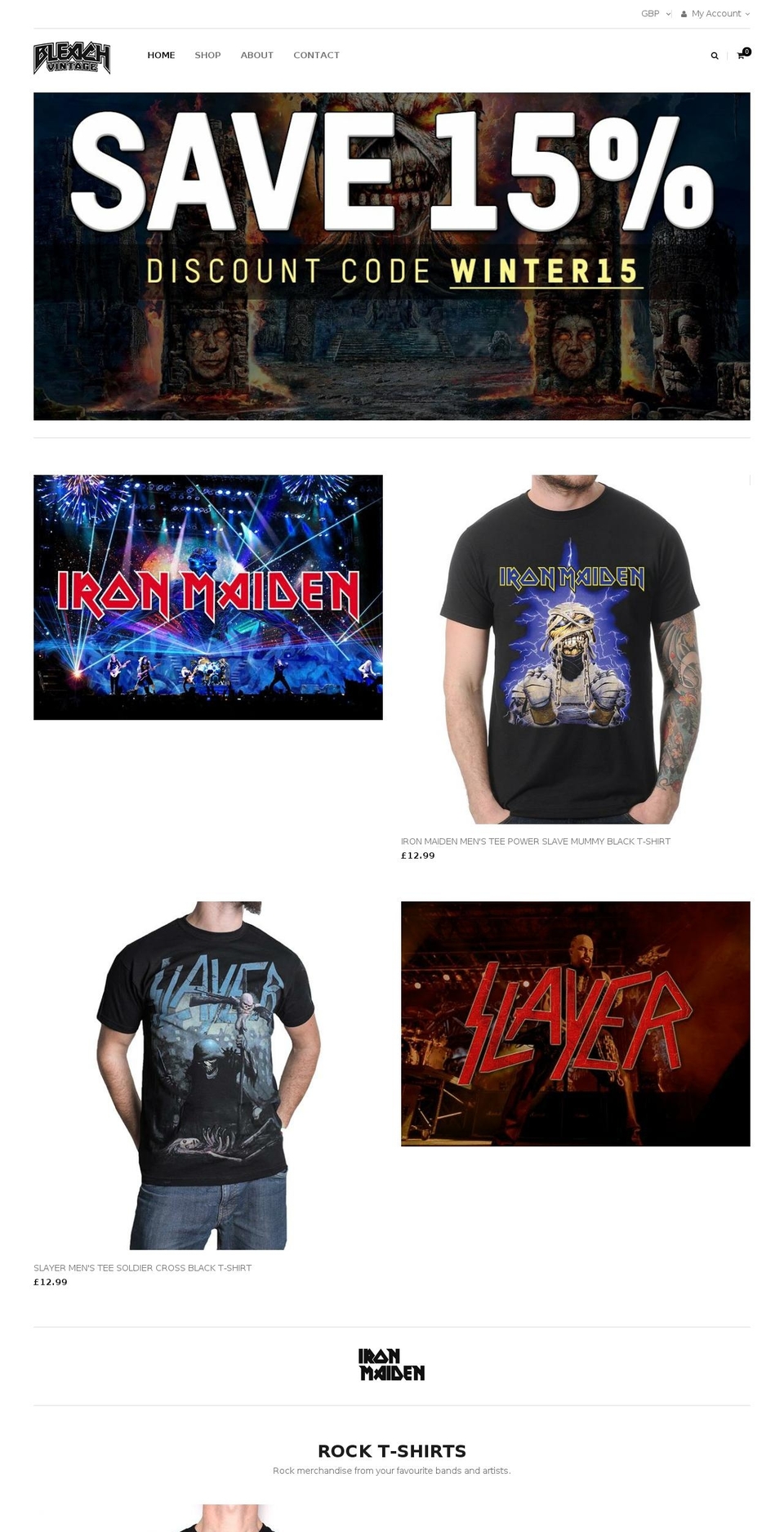 BLEACH VINTAGE Shopify theme site example bleachgods.com