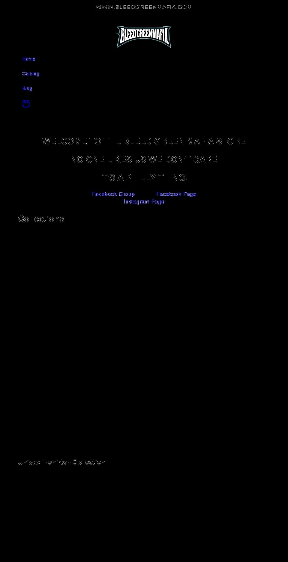 bleedgreenmafia.com — Shopify storefront screenshot