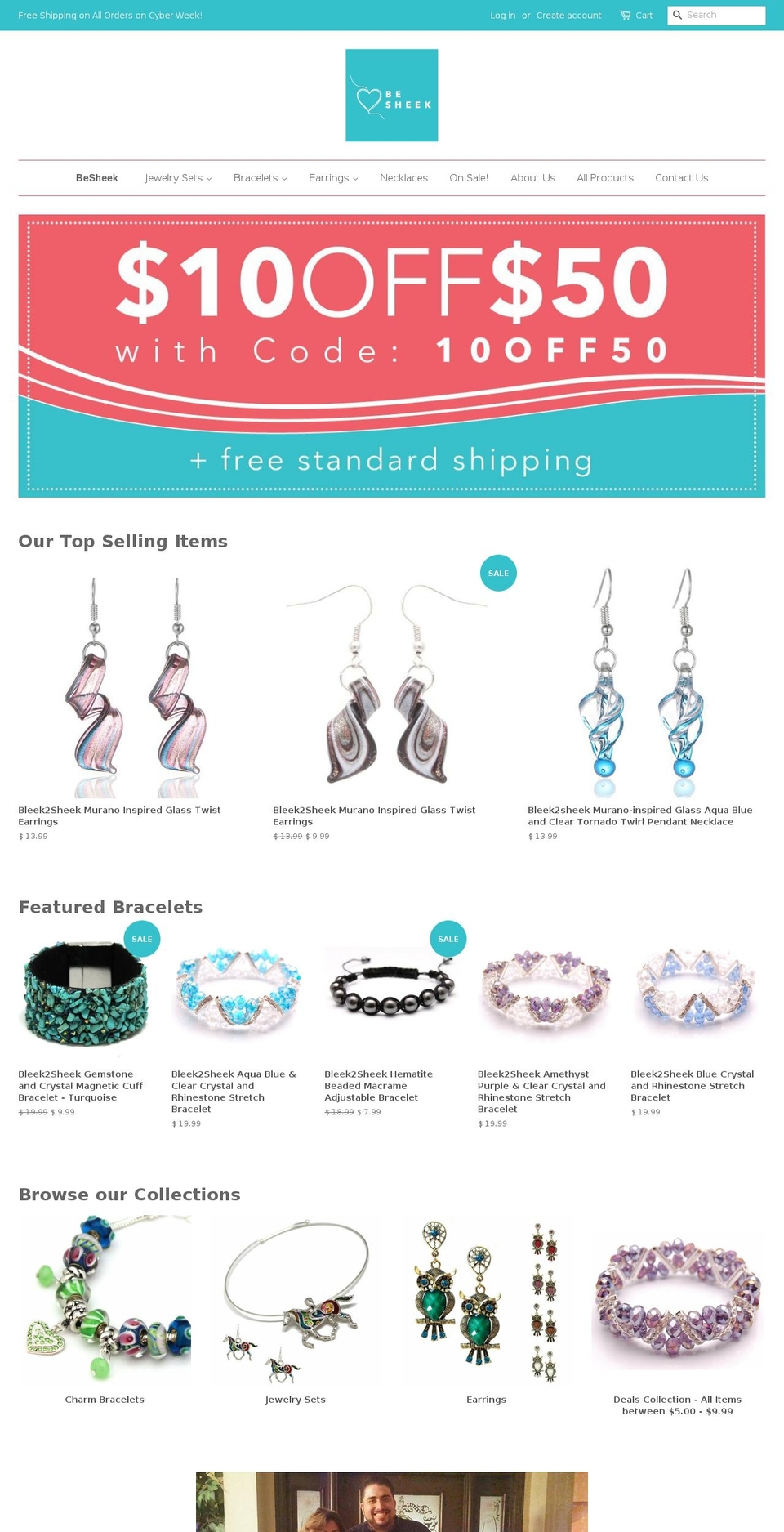 bleek2sheek.com shopify website screenshot