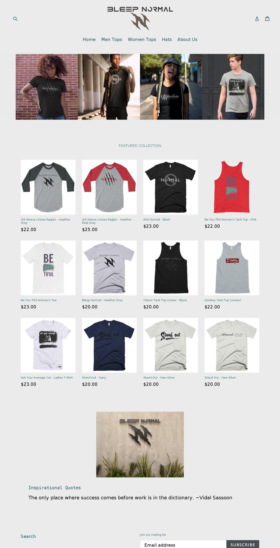 bleepnormal.com — Shopify storefront screenshot