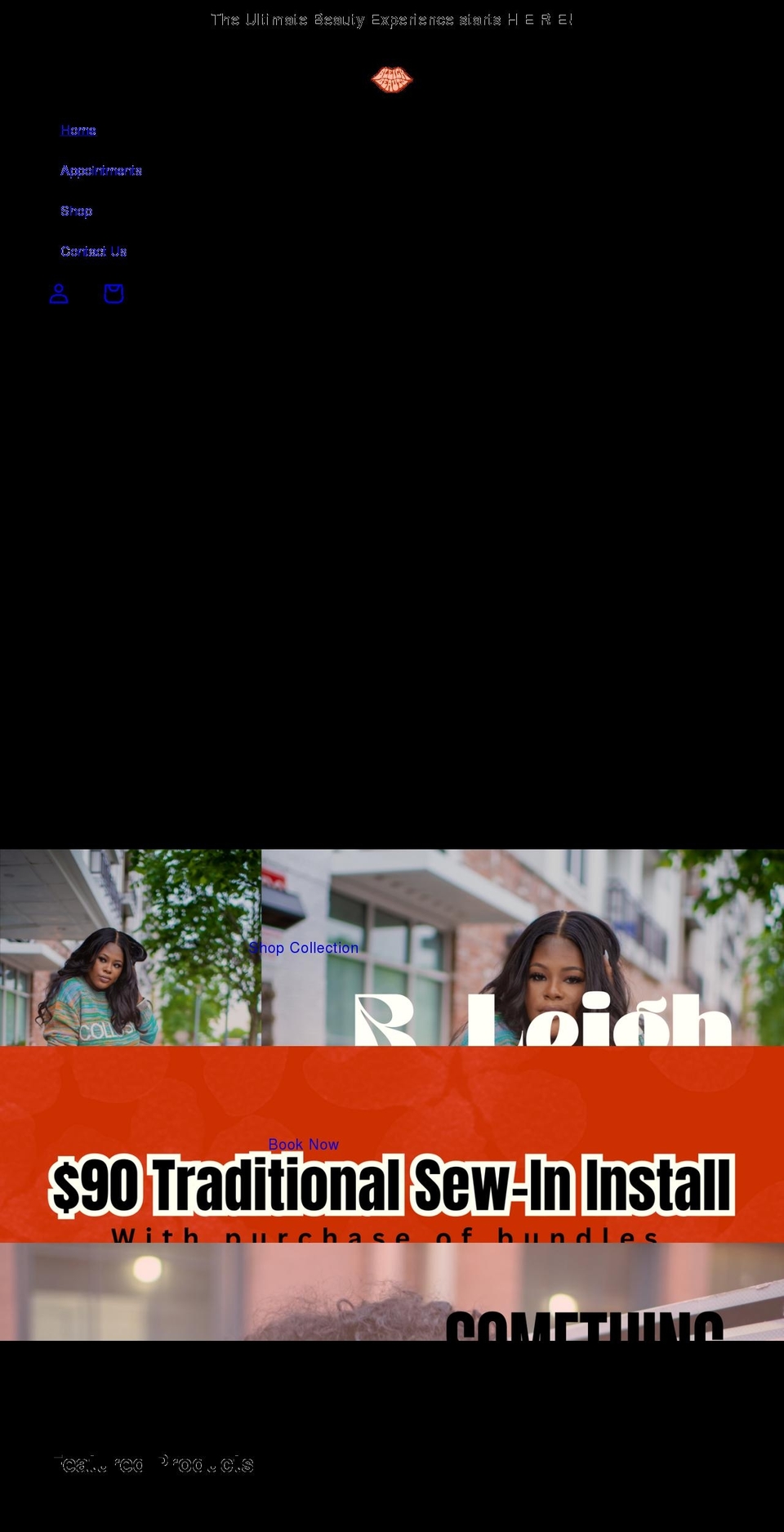 bleighbeautystudio.com shopify website screenshot