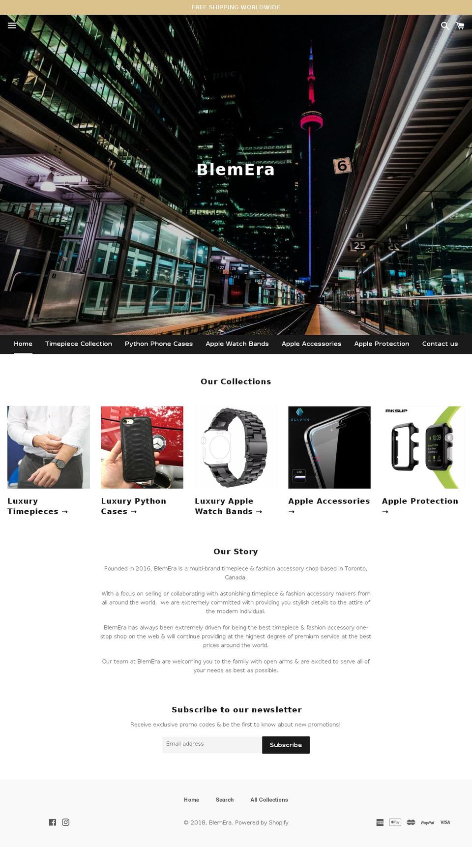 blemera.com — Shopify storefront screenshot