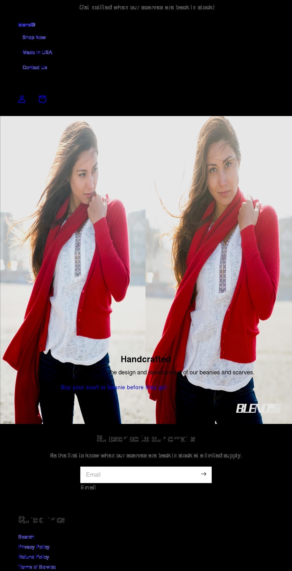 blendamerica.com shopify website screenshot