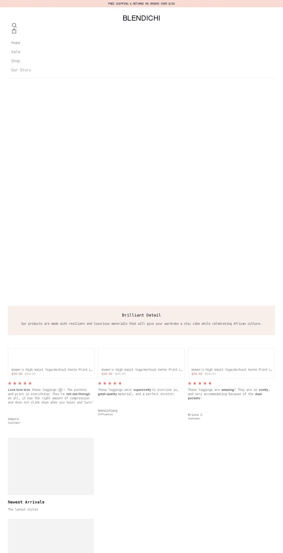 blendchi.com shopify website screenshot
