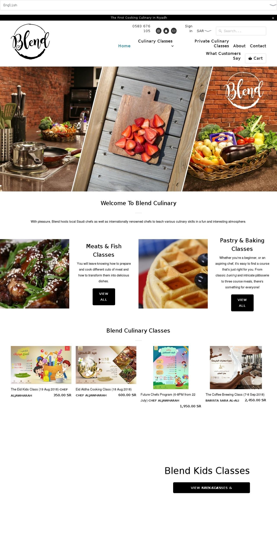 blendculinary.com — Shopify storefront screenshot