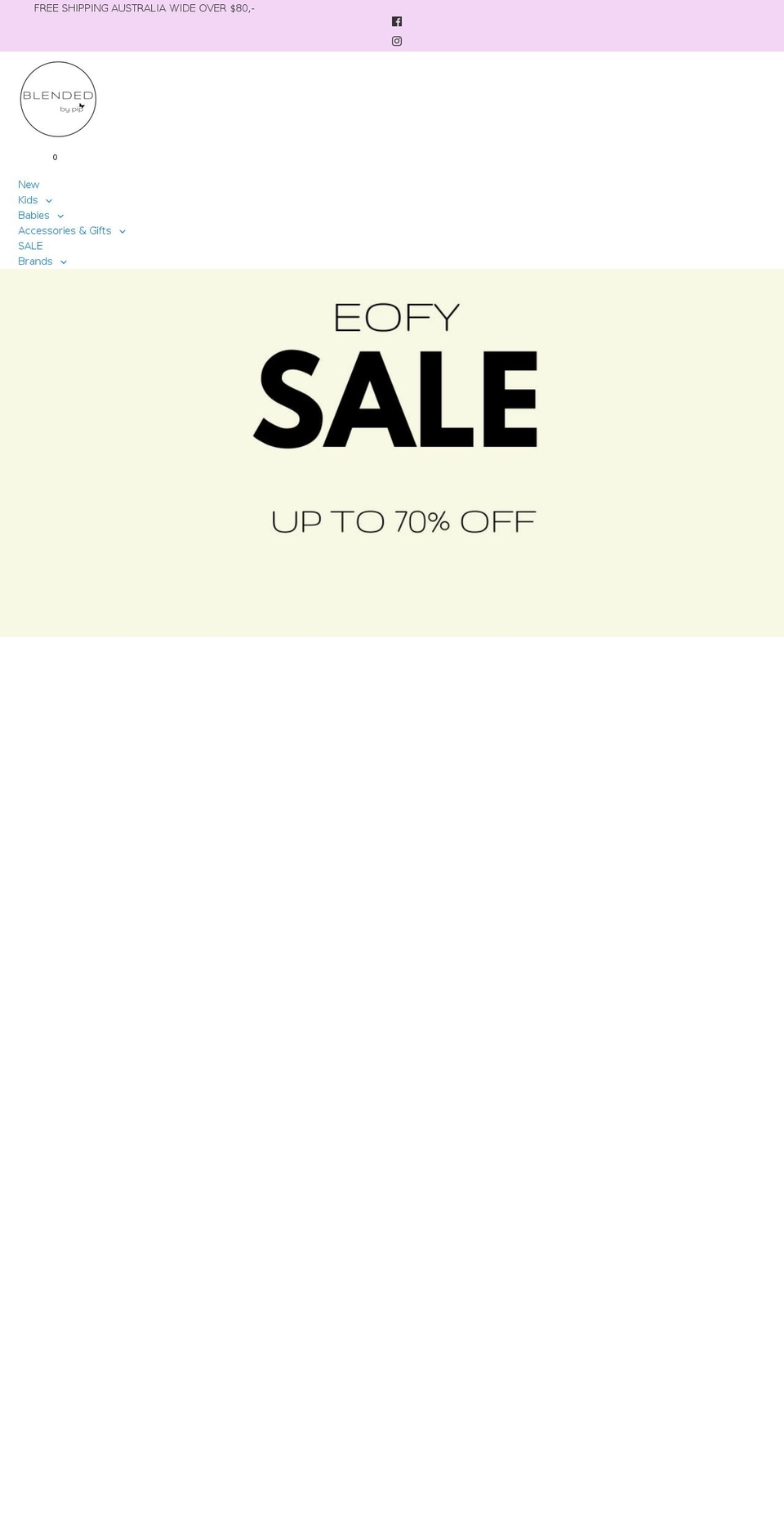 blendedbypip.com.au shopify website screenshot