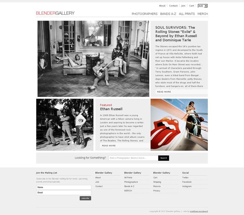 blendergallery.com shopify website screenshot