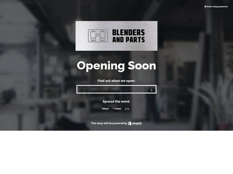 blenders-and-mixers.myshopify.com shopify website screenshot