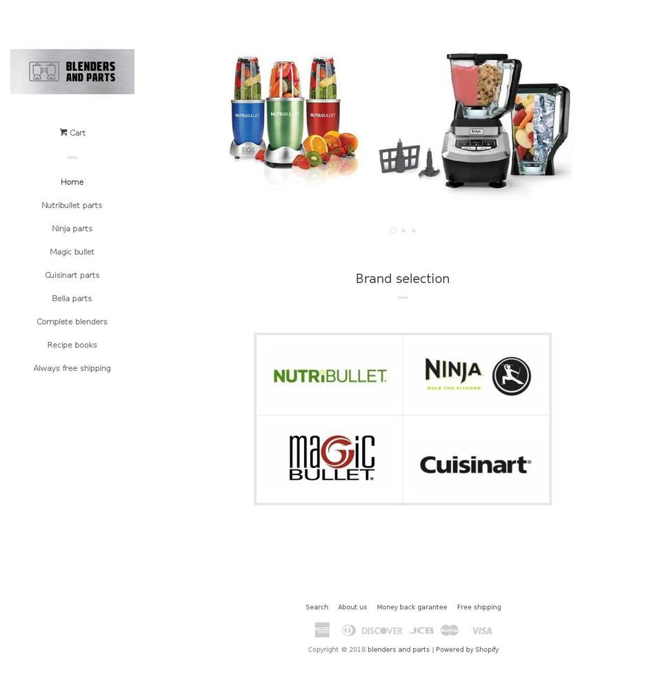 blendersandmixers.com — Shopify storefront screenshot