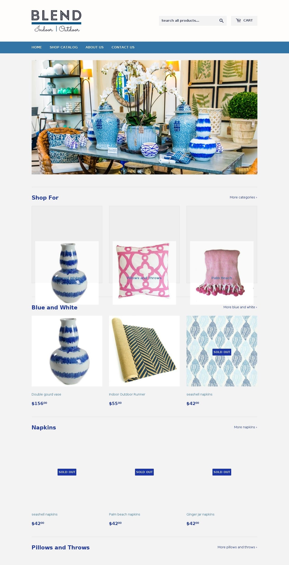 blendindooroutdoor.com shopify website screenshot