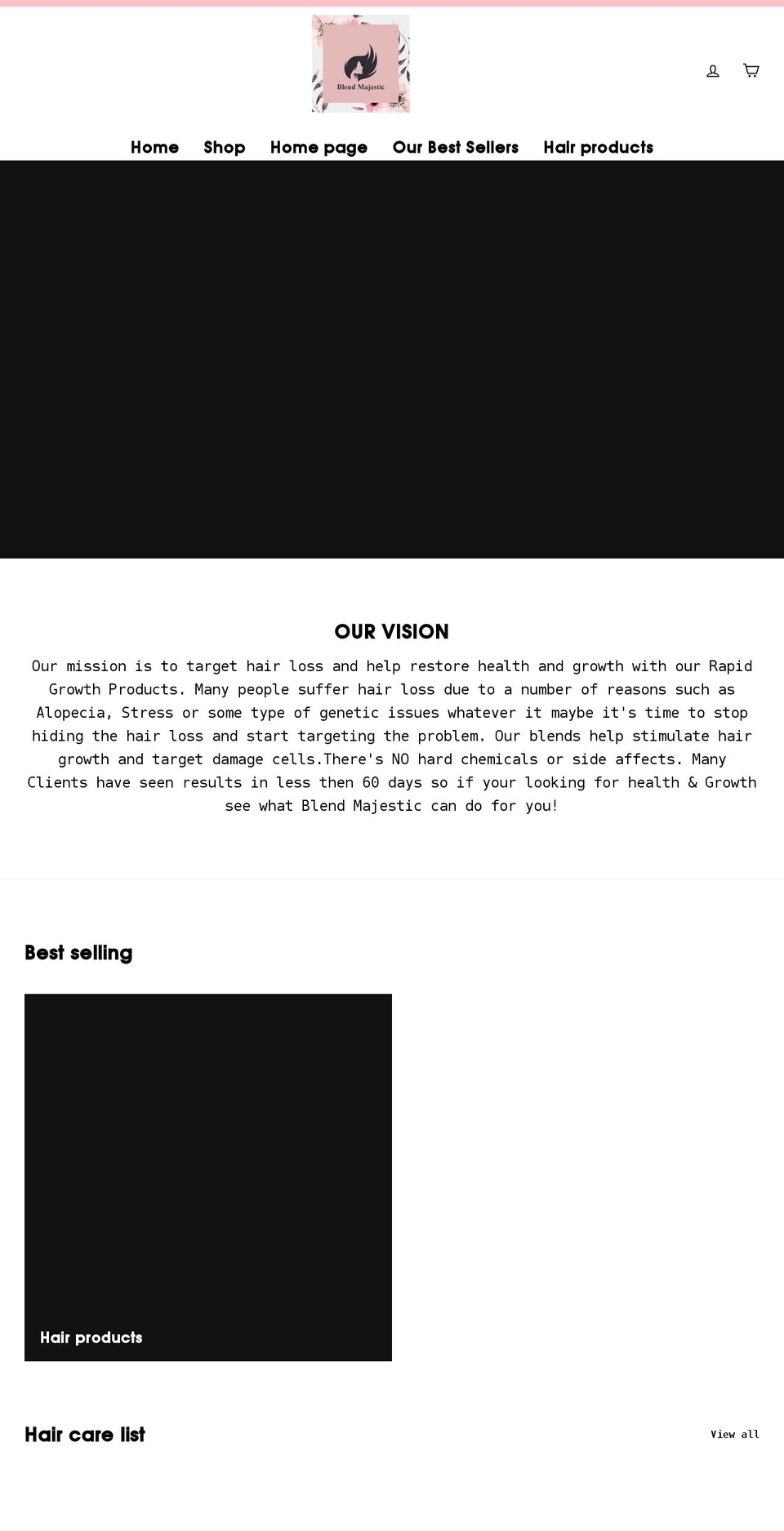 blendmajestic.com shopify website screenshot