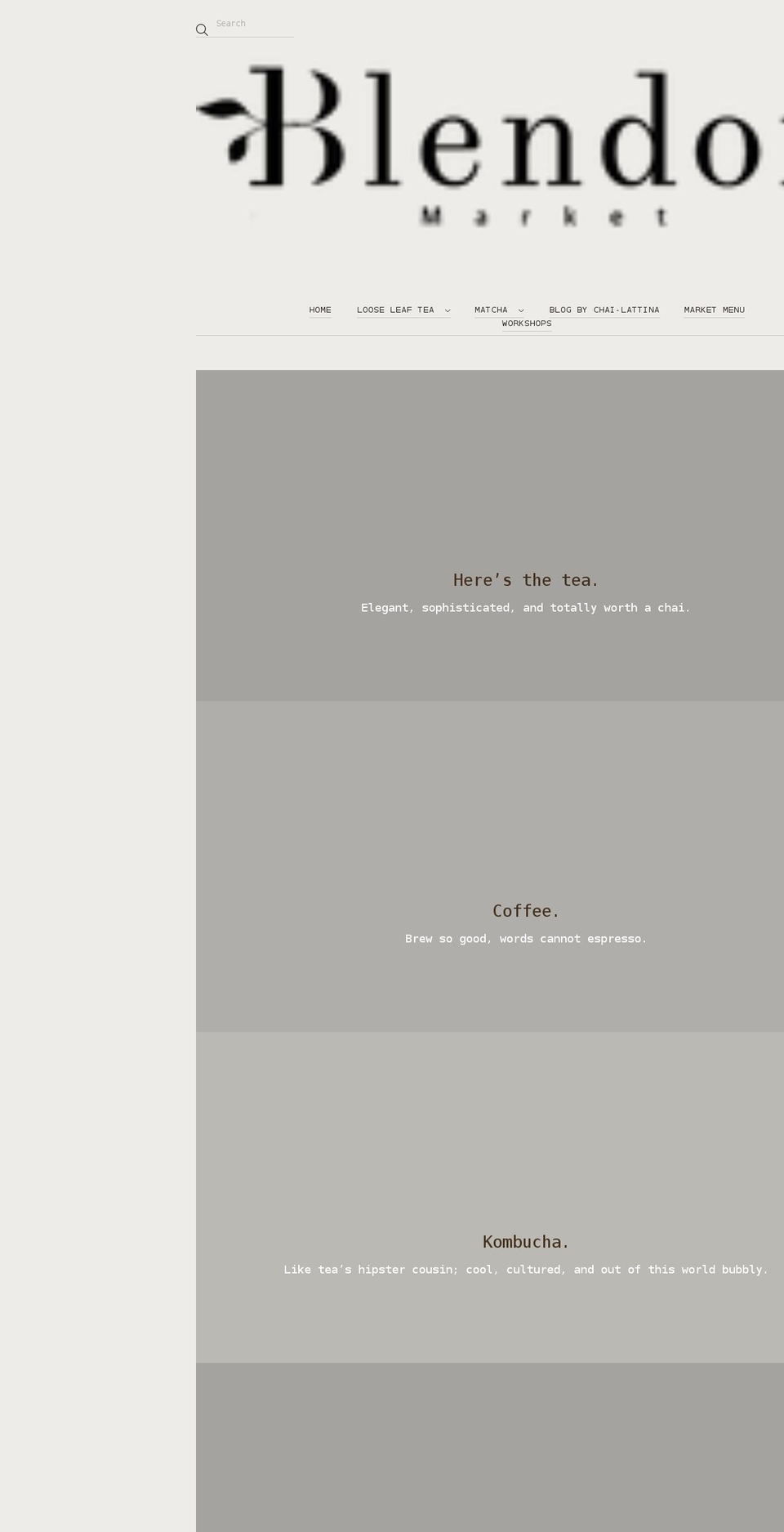 blendorteas.com shopify website screenshot