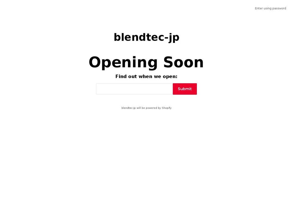 Blendtec Shopify theme site example blendtec.jp