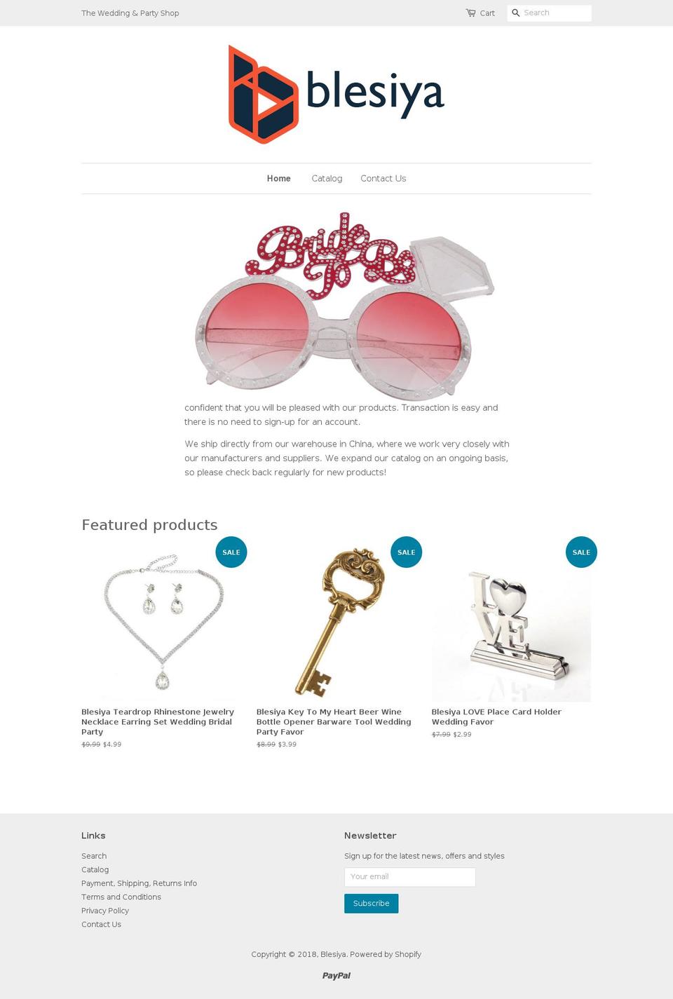 blesiya.com — Shopify storefront screenshot
